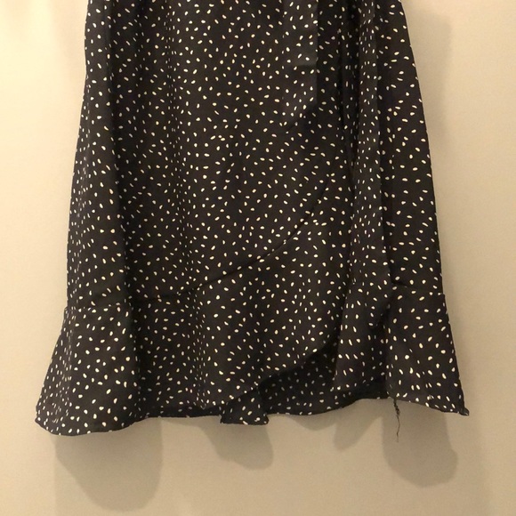 She + Sky Black Polka Dot Wrap Dress - Picture 2 of 3